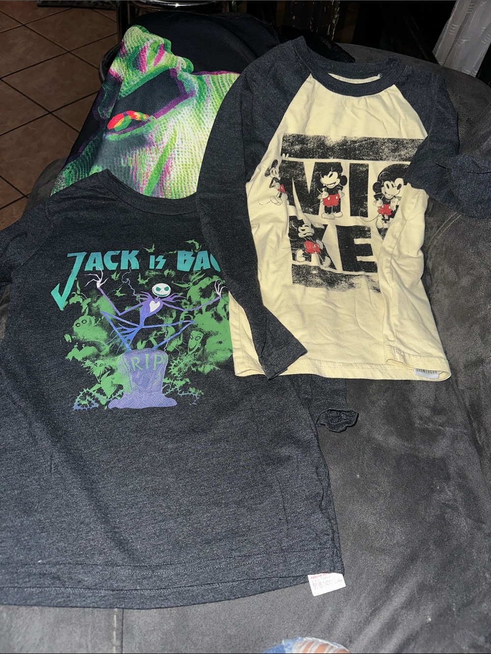 Disney Kids Black Long-Sleeve 'Jack is Back' Graphic Tee with Neon Green Accents